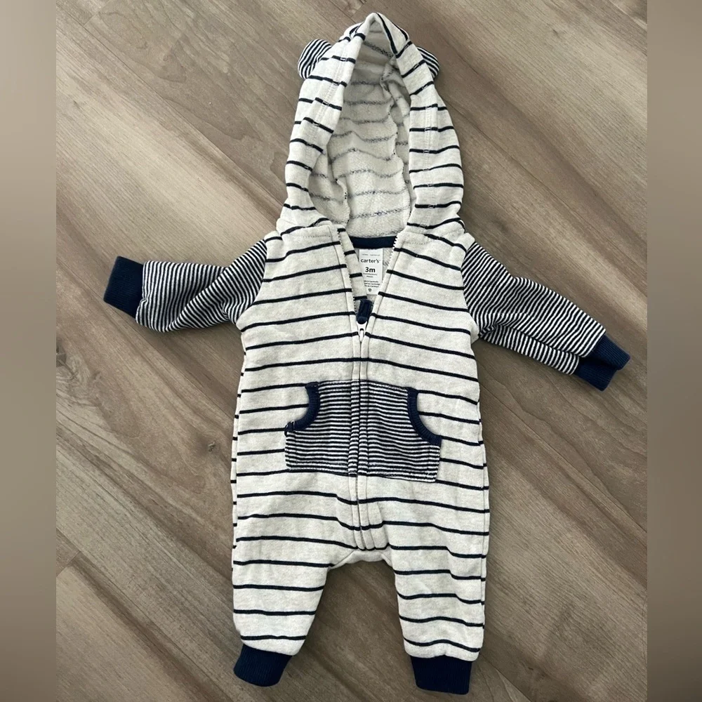 Carter's & Gap Bundle: 3 Month Winter One Piece Outfits